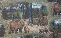 Momma Bear Deep Forest (0232) Western Upholstery Fabric